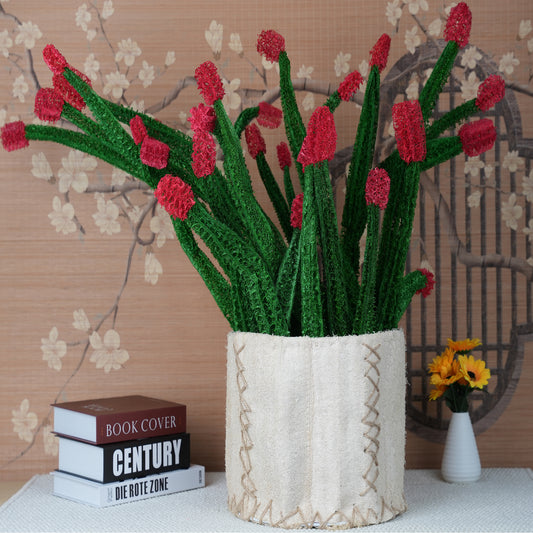 Nature's Craft-The Rustic Beauty of Loofah Flower Baskets-Free Shipping