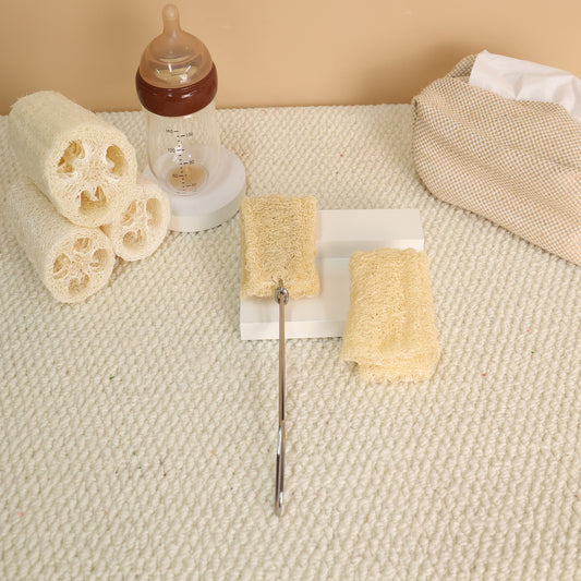 Zero Residue, 100% Safe - Eco Loofah Cleaning Brush