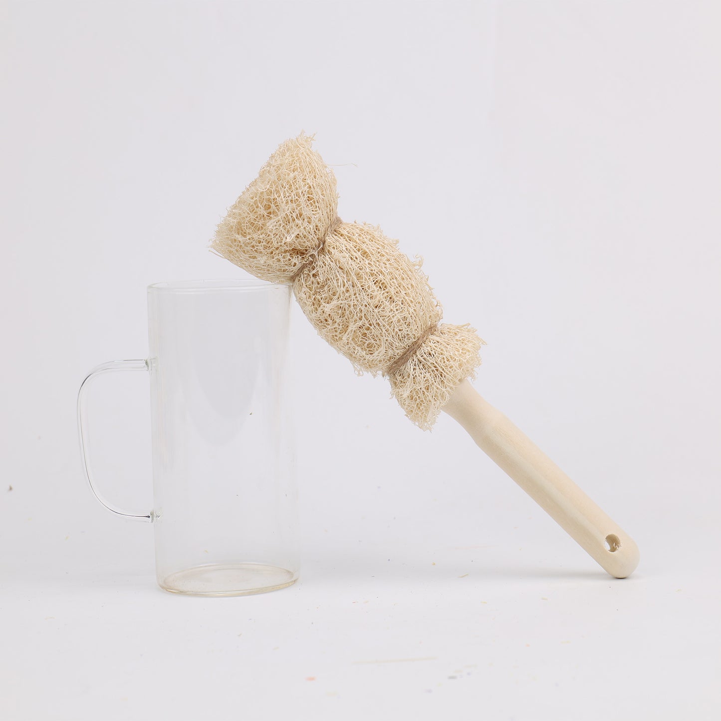 Natural Loofah Handle Brush·Eco-Friendly·Powerful Cleaning·Long-Lasting | Designed for Cup Cleaning | Zero-Waste Lifestyle Essential
