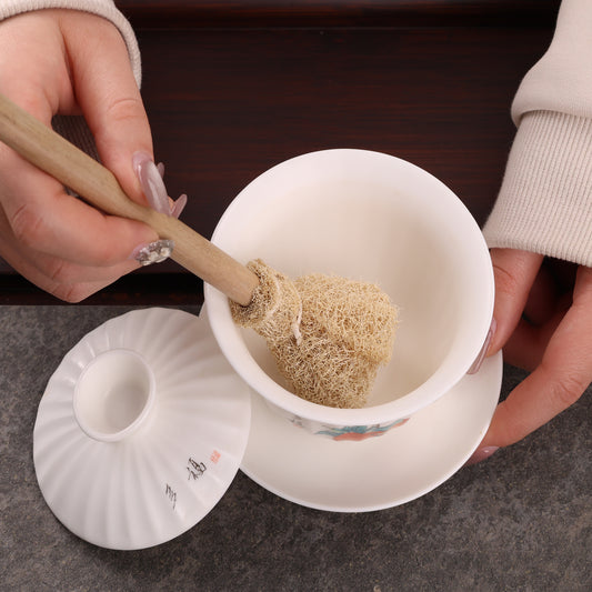 Natural Loofah Handle Brush·Eco-Friendly·Powerful Cleaning·Long-Lasting | Designed for Cup Cleaning | Zero-Waste Lifestyle Essential
