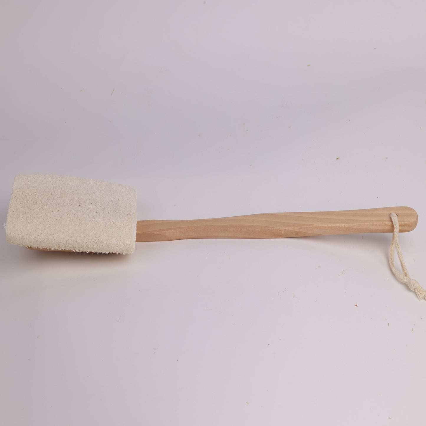 Natural Loofah Dish Brush with Wooden Handle · Eco-Friendly & Durable Pot Scrubber