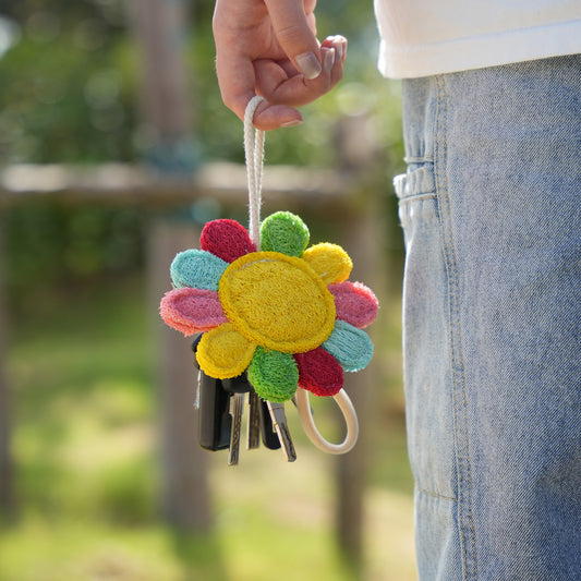 Handmade Loofah Flower Hanging – Vibrant & Eco-Friendly Decor