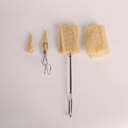 Zero Residue, 100% Safe - Eco Loofah Cleaning Brush