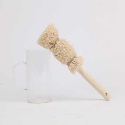 Natural Loofah Handle Brush·Eco-Friendly·Powerful Cleaning·Long-Lasting | Designed for Cup Cleaning | Zero-Waste Lifestyle Essential